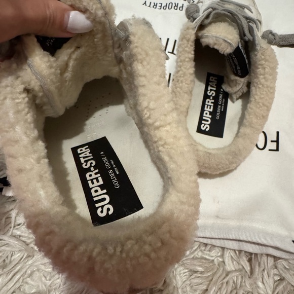 Golden Goose Superstar Sabot Sneaker Mules white leather with Shearling Lining - Picture 8 of 12